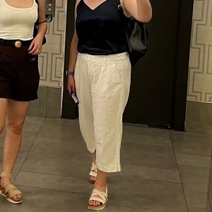 Nautica 10 linen white pants